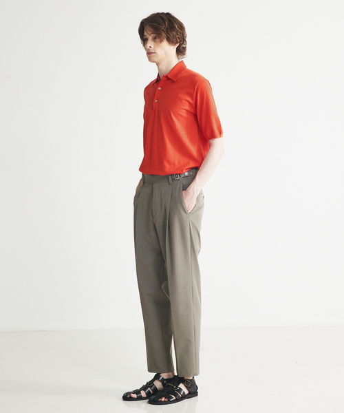 DESIGNWORKS(デザインワークス)の「ICE COTTON ニット ポロシャツ(ポロシャツ・メンズ・サックスブルー/グレー/オレンジ/グリーン/ブラック・46/48/50)」の12枚目の写真