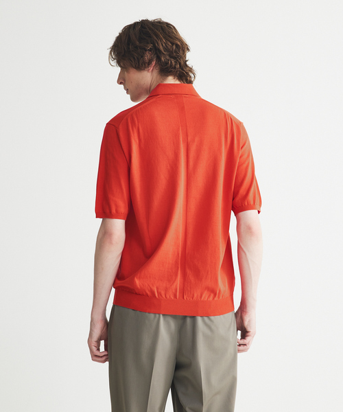 DESIGNWORKS(デザインワークス)の「ICE COTTON ニット ポロシャツ(ポロシャツ・メンズ・サックスブルー/グレー/オレンジ/グリーン/ブラック・46/48/50)」の11枚目の写真