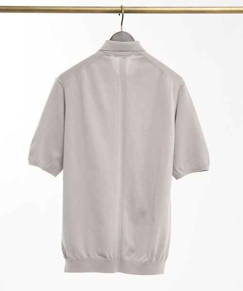 DESIGNWORKS(デザインワークス)の「ICE COTTON ニット ポロシャツ(ポロシャツ・メンズ・サックスブルー/グレー/オレンジ/グリーン/ブラック・46/48/50)」の8枚目の写真