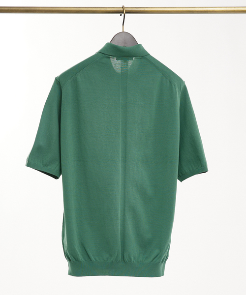 DESIGNWORKS(デザインワークス)の「ICE COTTON ニット ポロシャツ(ポロシャツ・メンズ・サックスブルー/グレー/オレンジ/グリーン/ブラック・46/48/50)」の6枚目の写真