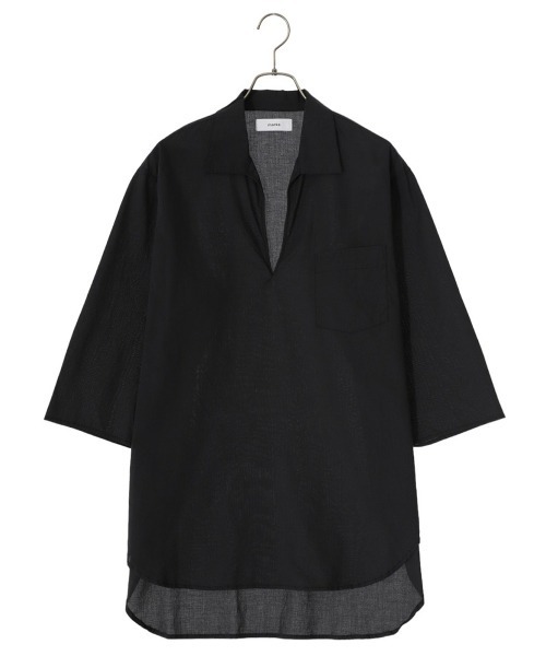 marka（マーカ）の「marka / マーカ：SKIPPER SHIRT - ORGANIC COTTON LOAN -：M24A-10SH02B[COR]（Tシャツ/カットソー・メンズ・ブラック・1/2）」の3枚目の写真