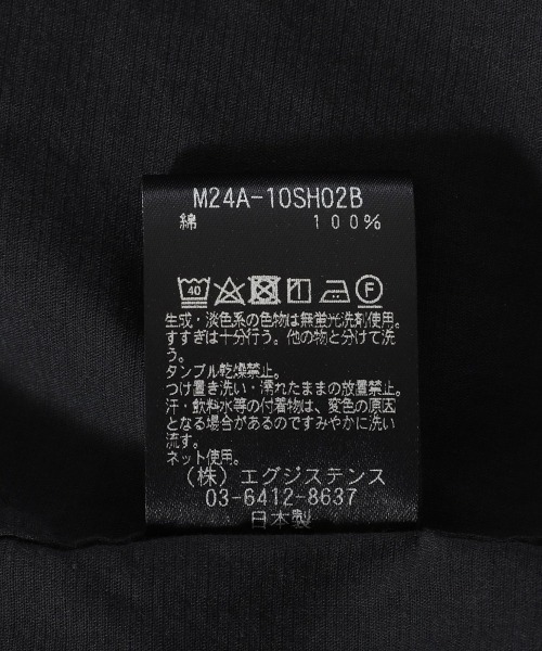 marka（マーカ）の「marka / マーカ：SKIPPER SHIRT - ORGANIC COTTON LOAN -：M24A-10SH02B[COR]（Tシャツ/カットソー・メンズ・ブラック・1/2）」の7枚目の写真