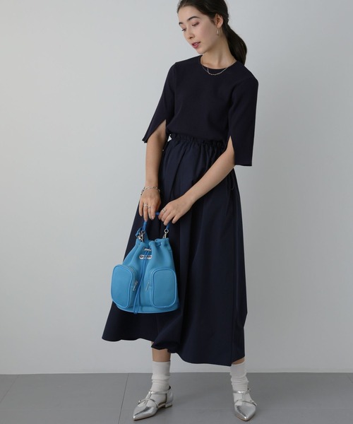 saloon(サルーン)の「SALOON(サルーン)/ ドッキングワンピース(ワンピース・レディース・ネイビー/ブラック/グレー・FREE)」の3枚目の写真