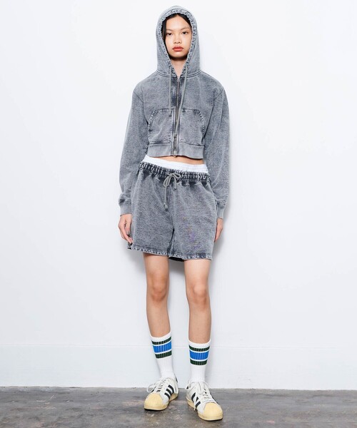 INSCRIRE（アンスクリア）の「INSCRIRE | ブリーチショートスウェットパーカー WOMEN（パーカー・レディース・ブラック系その他/ベージュ系その他・S）」の8枚目の写真