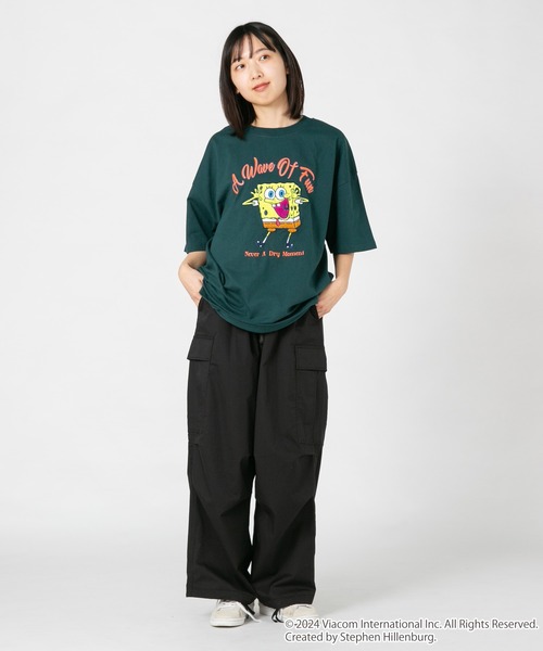 JEANS MATE(ジーンズメイト)の「スポンジボブ オリジナルデザインTシャツ パトリック イカルド ドロップショルダー ビッグシルエット ユニセックス(Tシャツ/カットソー・メンズ・ベージュ系その他/ホワイト系その他2/ブルー系その他2/グリーン系その他・MEDIUM/SMALL/X-LARGE/LARGE)」の19枚目の写真