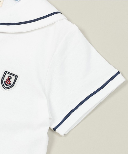 sense of wonder(センスオブワンダー)の「セーラーTシャツ(花粉ガード)(Tシャツ/カットソー・キッズ・ネイビー/オフホワイト・80cm/90cm/100cm/110cm/120cm/130cm)」の7枚目の写真