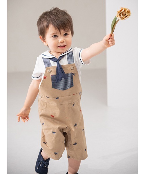 sense of wonder(センスオブワンダー)の「セーラーTシャツ(花粉ガード)(Tシャツ/カットソー・キッズ・ネイビー/オフホワイト・80cm/90cm/100cm/110cm/120cm/130cm)」の16枚目の写真