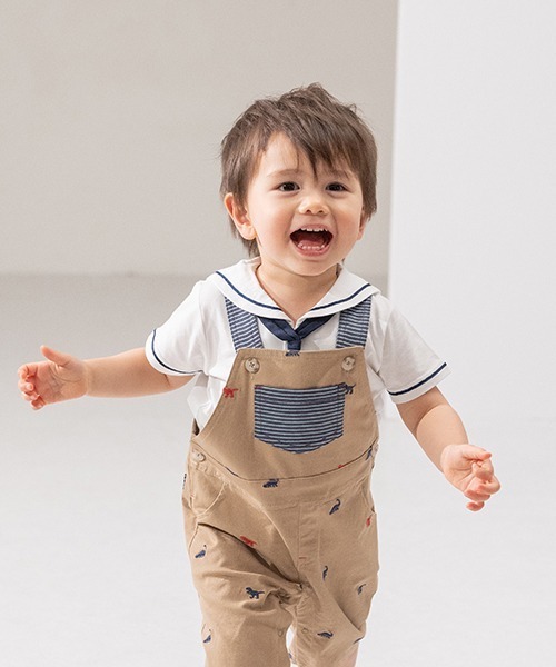 sense of wonder(センスオブワンダー)の「セーラーTシャツ(花粉ガード)(Tシャツ/カットソー・キッズ・ネイビー/オフホワイト・80cm/90cm/100cm/110cm/120cm/130cm)」の15枚目の写真