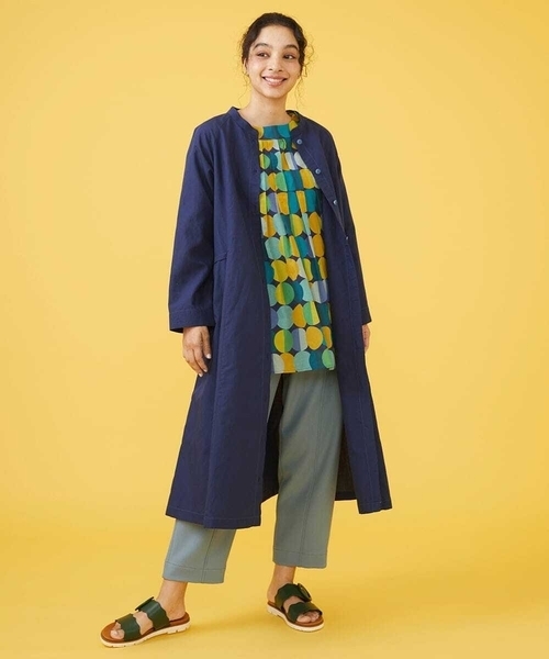 Jocomomola（ホコモモラ）の「TRツイル 刺繍ストレートパンツ（その他パンツ・レディース・ダークインディゴブルー/ベージュ・42/40）」の14枚目の写真