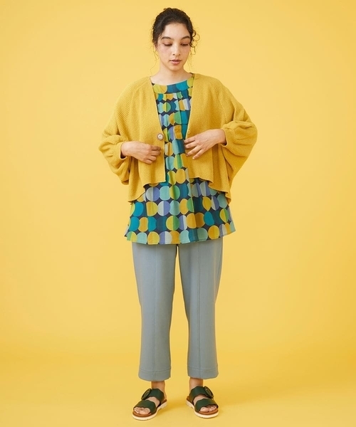 Jocomomola（ホコモモラ）の「TRツイル 刺繍ストレートパンツ（その他パンツ・レディース・ダークインディゴブルー/ベージュ・42/40）」の15枚目の写真