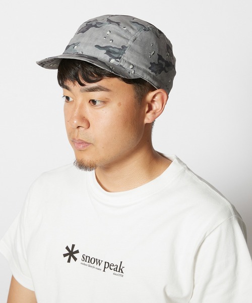 Snow Peak(スノーピーク)の「Printed Breathable Quick Dry Cap クイックドライ(キャップ・メンズ・グレー/カーキ・1/2)」の1枚目の写真