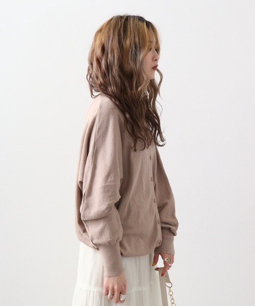 セール】atONE コットンニットドルマンカーディガン
