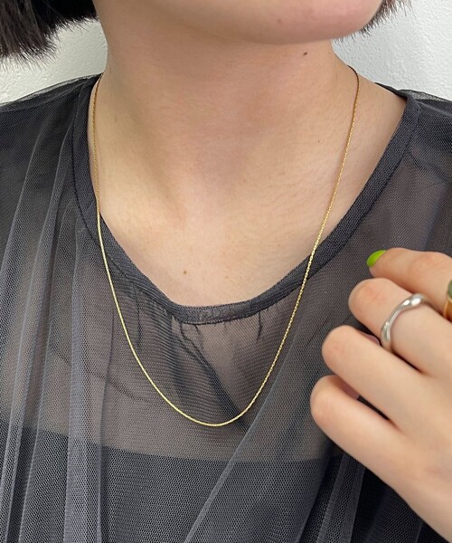 fredy emue（フレディエミュ）の「ステンレスキャシャアジャストネックレス（ネックレス・レディース・ゴールド/シルバー・FREE）」の7枚目の写真