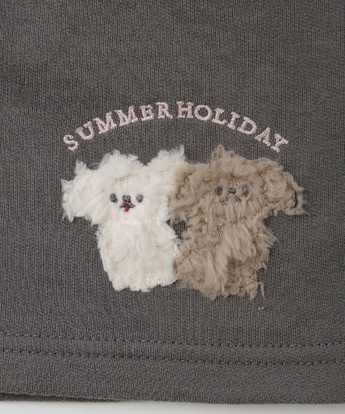 tutuanna（チュチュアンナ）の「[とにかくさらっと涼しい]もこもこトイプードル刺繍裏毛ショートパンツ（その他ルームウェア・レディース・サックスブルー/ピンク/チャコール・M/S/L）」の10枚目の写真