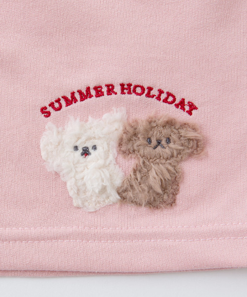tutuanna（チュチュアンナ）の「[とにかくさらっと涼しい]もこもこトイプードル刺繍裏毛ショートパンツ（その他ルームウェア・レディース・サックスブルー/ピンク/チャコール・M/S/L）」の5枚目の写真