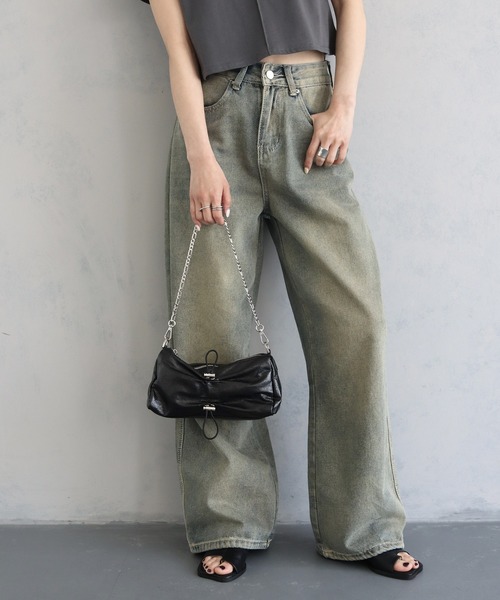 cheriella（シェリエラ）の「【cheriella】チェーンドロストメタリックバッグ（ハンドバッグ・レディース・シルバー/ブラック・ONESIZE）」の6枚目の写真