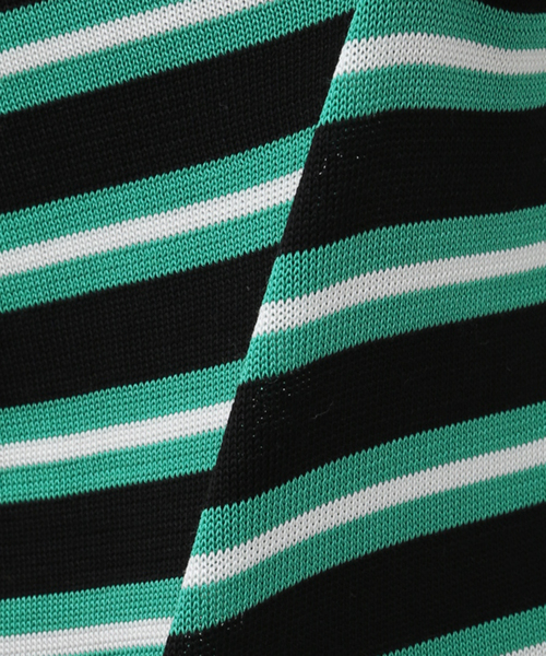 EDIFICE（エディフィス）の「マルチ ボーダー ニット Tシャツ（Tシャツ/カットソー・メンズ・グリーン/パープル・MEDIUM/LARGE）」の13枚目の写真