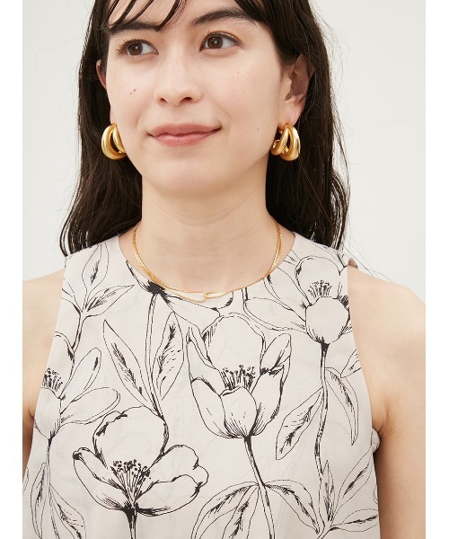 ミラオーウェン　アメスリバルーンワンピース　花柄　フラワー　1　M　ロング丈 Mila Owen（ミラオーウェン）の「アメスリバルーンワンピース