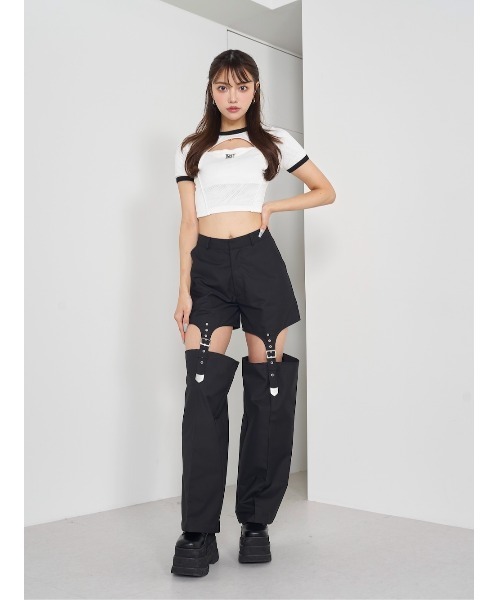 Darich（ダーリッチ）の「メッシュパイピングトップス（Tシャツ