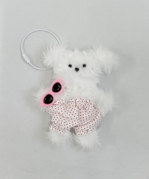 fredy emue（フレディエミュ）の「もけもけ手作りキット（チャーム・レディース・ブラック/ライトグレー/ホワイト/ミント/アイボリー/ラベンダー/グレイッシュブルー・FREE）」の2枚目の写真