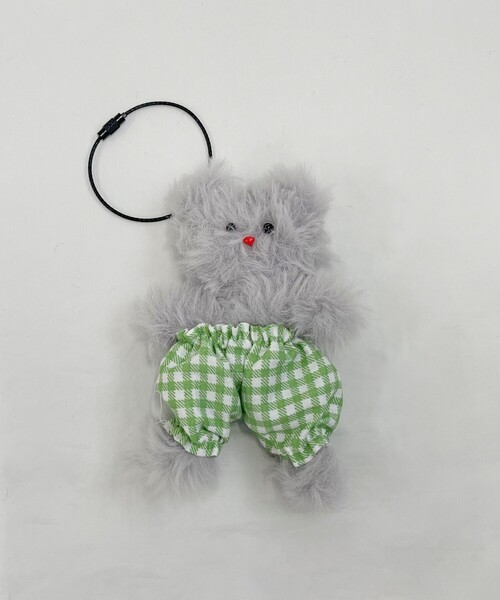 fredy emue（フレディエミュ）の「もけもけ手作りキット（チャーム・レディース・ブラック/ライトグレー/ホワイト/ミント/アイボリー/ラベンダー/グレイッシュブルー・FREE）」の5枚目の写真