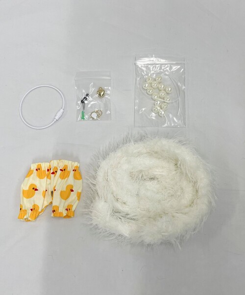 fredy emue（フレディエミュ）の「もけもけ手作りキット（チャーム・レディース・ブラック/ライトグレー/ホワイト/ミント/アイボリー/ラベンダー/グレイッシュブルー・FREE）」の11枚目の写真
