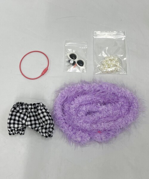 fredy emue（フレディエミュ）の「もけもけ手作りキット（チャーム・レディース・ブラック/ライトグレー/ホワイト/ミント/アイボリー/ラベンダー/グレイッシュブルー・FREE）」の14枚目の写真