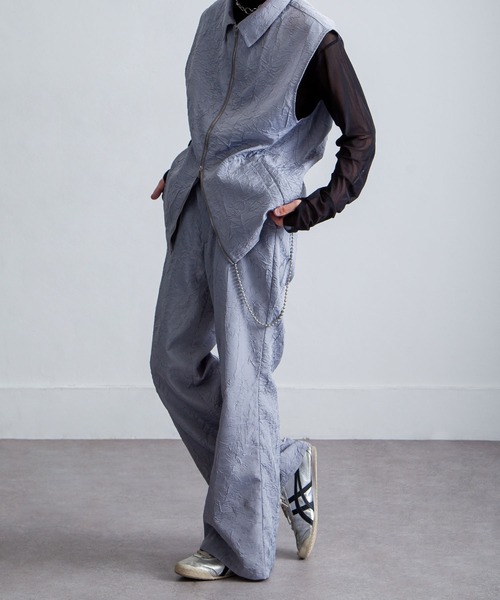 NILWAY（ニルウェイ）の「ワッシャー加工フレアパンツ/ワッシャーデザインフレアベルボトムパンツ（その他パンツ・メンズ・ライトグレー/ブラック・SMALL/LARGE/MEDIUM）」の11枚目の写真