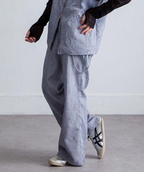 NILWAY（ニルウェイ）の「ワッシャー加工フレアパンツ/ワッシャーデザインフレアベルボトムパンツ（その他パンツ・メンズ・ライトグレー/ブラック・SMALL/LARGE/MEDIUM）」の12枚目の写真