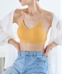 anown（アノン）の「見せブラ 見せ ブラトップ カップ付き 見せるブラ インナー 背中あき 背中見せ ブラ リブ バッククロス ナローストラップ アメスリ（ブラジャー）」