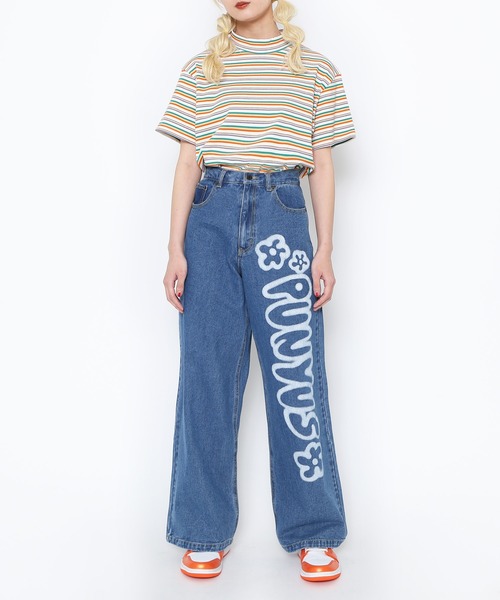 PUNYUS（プニュズ）の「マルチボーダーハイネックリブＴシャツ（Tシャツ/カットソー・レディース・オレンジ/ピンク・1/2/3/4）」の17枚目の写真