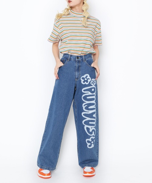 PUNYUS（プニュズ）の「マルチボーダーハイネックリブＴシャツ（Tシャツ/カットソー・レディース・オレンジ/ピンク・1/2/3/4）」の19枚目の写真