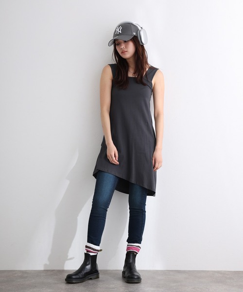 ElegChic（エレグシック）の「ブラ紐隠しレイヤードキャミ（キャミソール・レディース・ブラック/グレイッシュベージュ/オフホワイト/チャコールグレー・M/L/XL/3L/4L）」の22枚目の写真