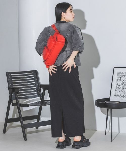 JEANASIS（ジーナシス）の「ラメリブナロースカート/126671（スカート・レディース・ブラック/ホワイト/レッド/オレンジ・FREE）」の19枚目の写真