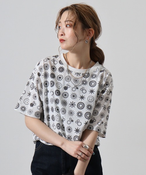 FUNALIVE(ファンアライブ)の「総柄 半袖Tシャツ(Tシャツ/カットソー・メンズ・オフホワイト/グレー/ホワイト系1/ホワイト系2/グレー系2/グレー系1・L/LL/M)」の22枚目の写真