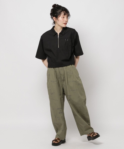 トップス nico niko and… 「niko and」 長袖ブラウス LONG グリーン