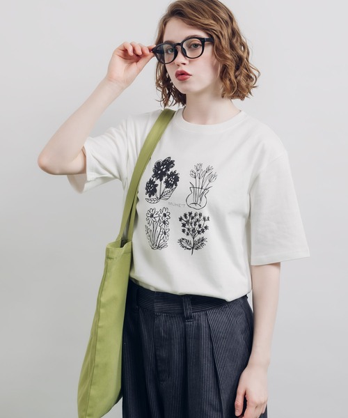 MUHET(ミュエータ)の「手書きアソートTシャツ(Tシャツ/カットソー・レディース・ベージュ/チャコールグレー/オフホワイト/レッド/ホワイト系その他・X-LARGE/MEDIUM)」の3枚目の写真