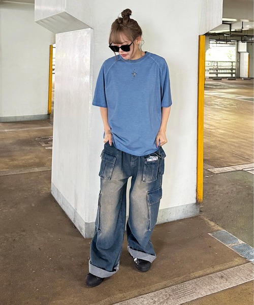 sedacle(セダクル)の「メタルプレート加工TEE(Tシャツ/カットソー・メンズ・ブラック/レッド/ブルー/チャコールグレー・LARGE/MEDIUM/SMALL)」の19枚目の写真