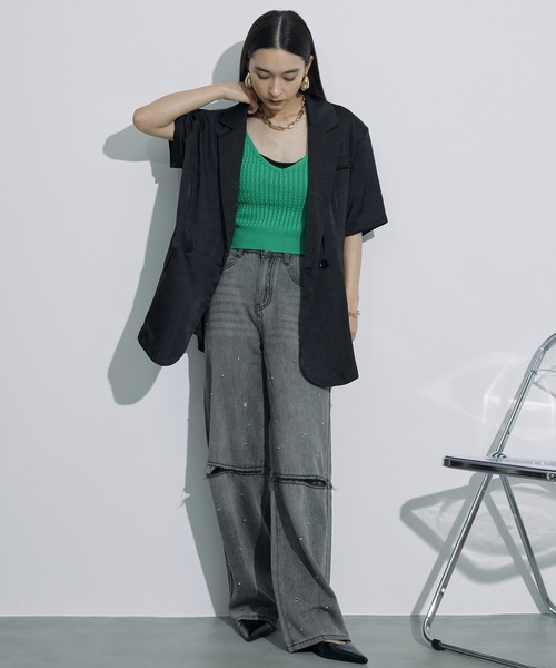 SEN TOKYO(セントーキョー)の「抜け感あるデザイン。ハトメデザインカットアウトデニムパンツ(デニムパンツ・レディース・ブルー/ブラック・S/M/L)」の22枚目の写真