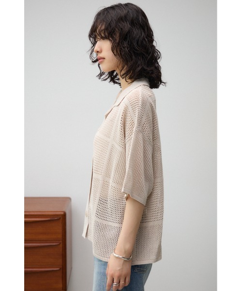 AZUL by moussy（アズールバイマウジー）の「メッシュニット切り替えデザインカーディガン（カーディガン/ボレロ・レディース・アイボリー/ブラック・FREE）」の19枚目の写真