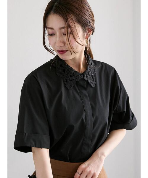 未使用タグ付き　ケミカルレースフレンチブラウス ケミカルレースフレンチブラウス spick & span Spick and Span