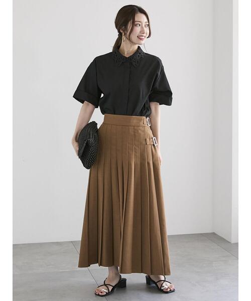 Te chichi(テチチ)の「ケミカルレースカラーシャツブラウス(シャツ/ブラウス・レディース・オフホワイト/ブラック/サックスブルー・F)」の9枚目の写真