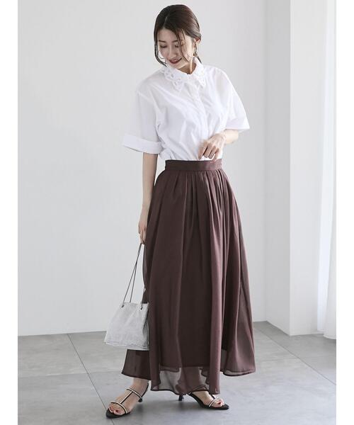 Te chichi(テチチ)の「ケミカルレースカラーシャツブラウス(シャツ/ブラウス・レディース・オフホワイト/ブラック/サックスブルー・F)」の11枚目の写真