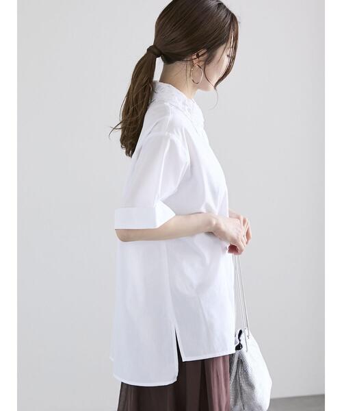 Te chichi(テチチ)の「ケミカルレースカラーシャツブラウス(シャツ/ブラウス・レディース・オフホワイト/ブラック/サックスブルー・F)」の15枚目の写真