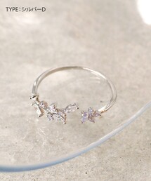 Tiaclasse（ティアクラッセ）の「ボタニカルモチーフストーンリング（リング）」