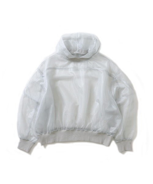 DRESSLAVE（ドレスレイブ）の「sheer hoodie(シアーフーディ)（パーカー・レディース・ブラック/グレー・38）」の18枚目の写真