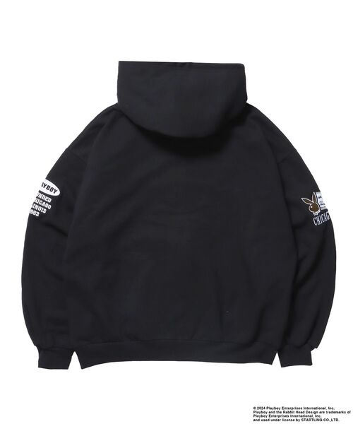 PLAYBOY（プレイボーイ）の「【SEQUENZ（シークエンズ）】PB O.G FULL ZIP HOODIE / ジップパーカー オーバーサイズ 刺繍 裏起毛 センターロゴ（パーカー・メンズ・ブラック/A/アッシュグレー・X-LARGE/LARGE/MEDIUM）」の22枚目の写真