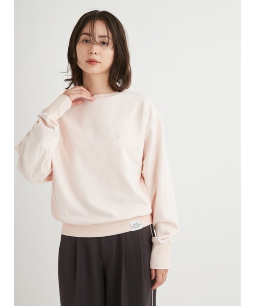 emmi（エミ）の「オーガニックコットンewcロゴショートスウェット（T