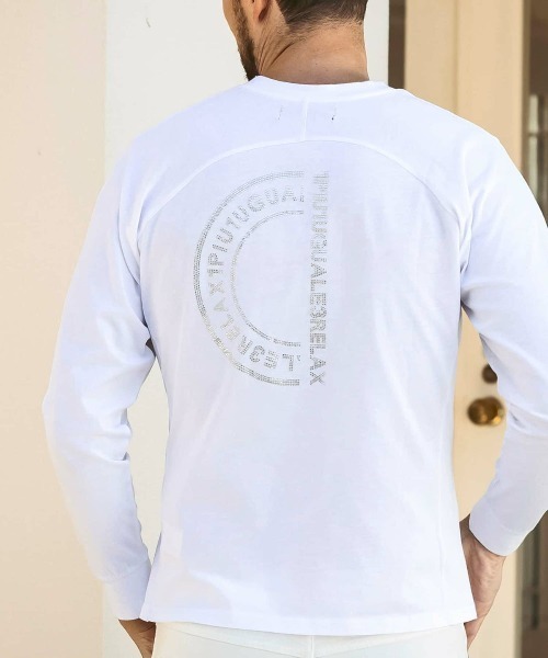 【セール】1PIU1UGUALE3 RELAX(ウノピゥウノウグァーレトレ リラックス)ラインストーンバックロゴロングTシャツ(Tシャツ/カットソー)|1PIU1UGUALE3 RELAX (ウノピゥウノウグァーレトレ リラックス) 【セール】1PIU1UGUALE3 RELAX(ウノピゥウノウグァーレトレ リラックス)ラインストーンバックロゴロングTシャツ(Tシャツ/カットソー)|1PIU1UGUALE3 RELAX (ウノピゥウノウグァーレトレ リラックス)