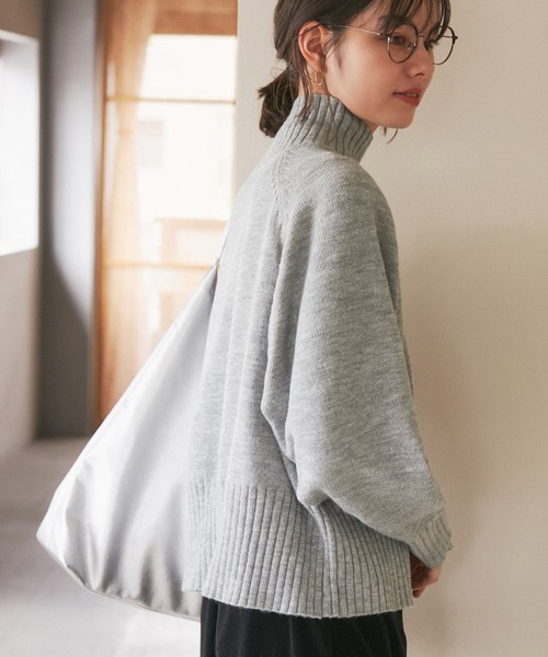 ROPE' PICNIC（ロペピクニック）の「ハイネックラグランニットプルオーバー/帯電防止・洗濯機OK・新色追加（ニット/セーター・レディース・ライトグレー/キナリ/ブラック/ブルー/レッド/ブルー系その他4/ピンク系その他2/イエロー系その他・38）」の21枚目の写真